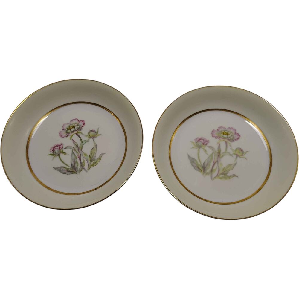 Vintage Mikado China Harmony Bowls 7" x2 Floral 1940 1950 Made In Occupied Japan